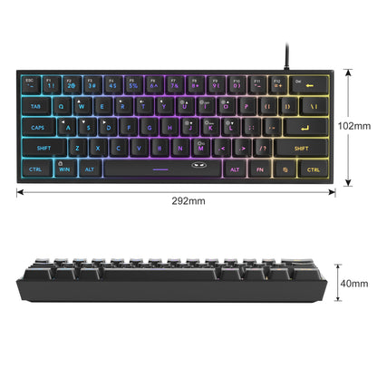Teclado MageGee 60% RGB – Compacto e Confortável para Trabalho e Setup Gamer