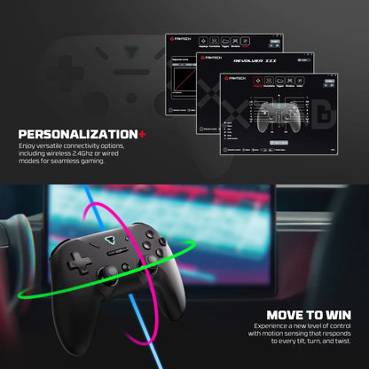 Controle Gamer Sem Fio FANTECH REVOLVER III WGP12S — Hall Effect, Giroscópio, 1000Hz — PS4 e PC
