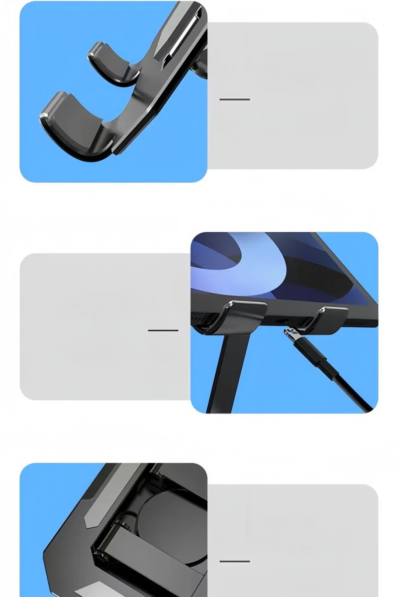 Suporte de mesa dobrável e giratório de 360°