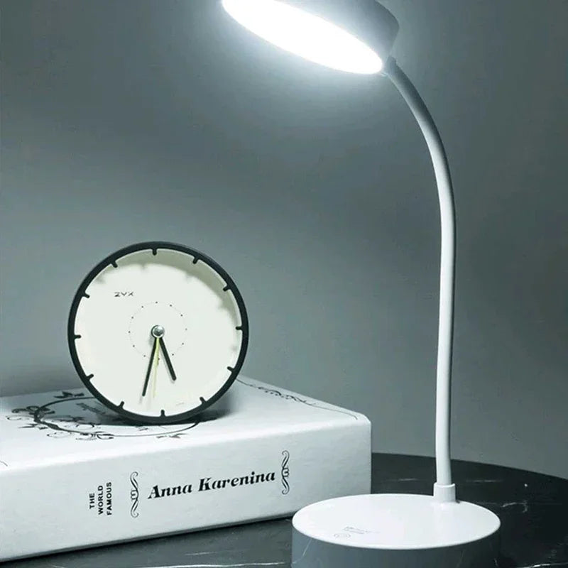 Luminária de mesa LED flexível com regulador de intensidade de 3 níveis