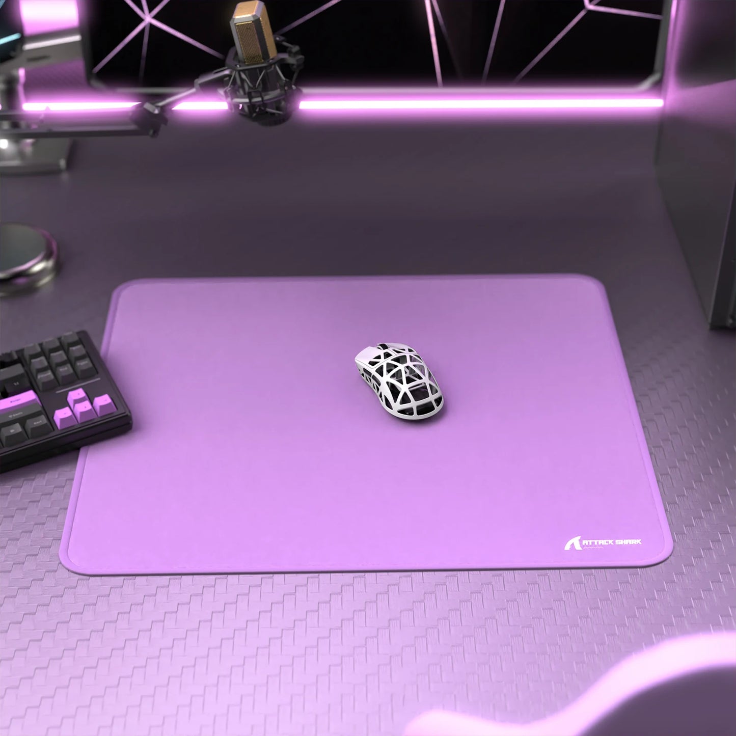Mousepad Gamer Attack Shark XL – Alta Precisão com Base Antiderrapante e Bordas Reforçadas