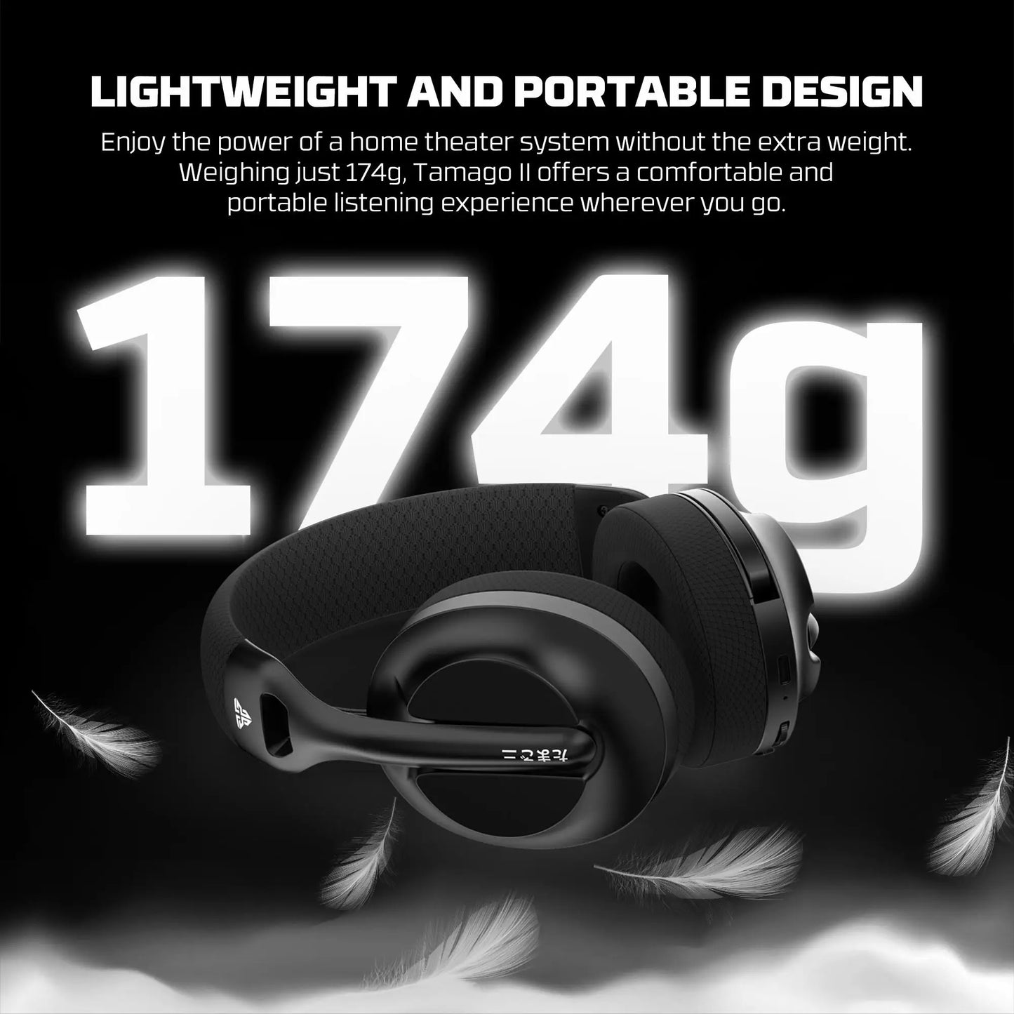 FANTECH TAMAGO II WHG04 Wired and Wireless Headset 40MM Big Driver 22 Hours Usage Time Headphones with Microphone ENC Headset