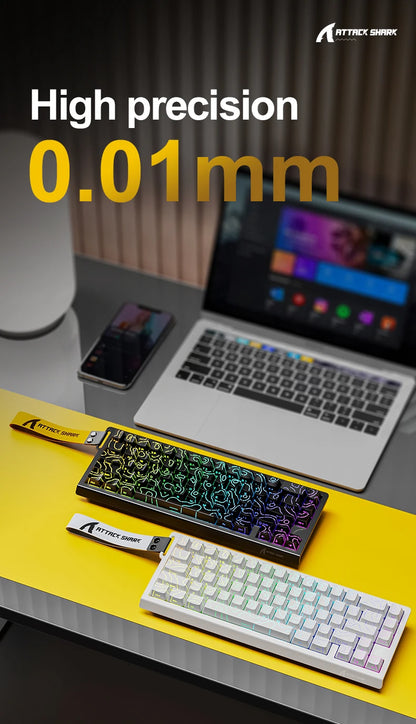 Teclado Gamer Attack Shark X68HE – Switch Magnético com Rapid Trigger e Alta Performance