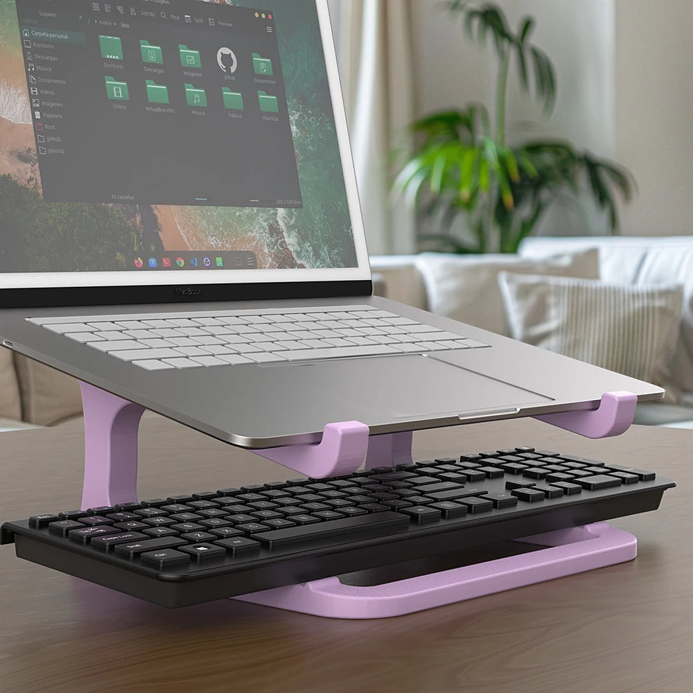 Suporte ergonômico para laptop com suporte para teclado