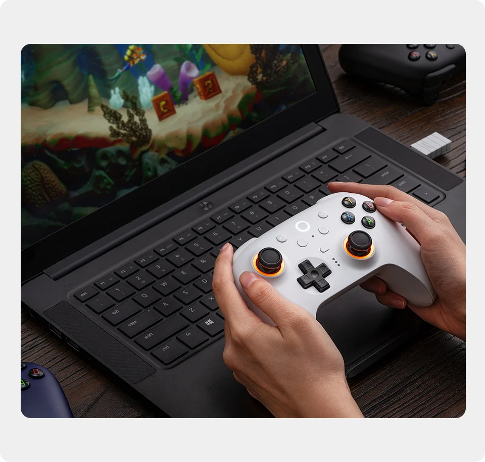 Controle 8BitDo Ultimate 2 Sem Fio – Alta Precisão com Joysticks TMR para PC e Android