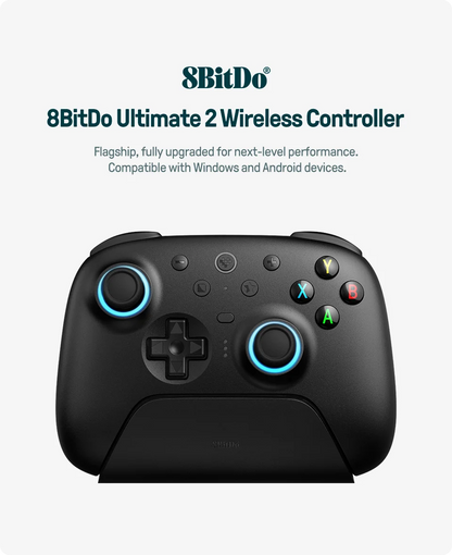 Controle 8BitDo Ultimate 2 Sem Fio – Alta Precisão com Joysticks TMR para PC e Android