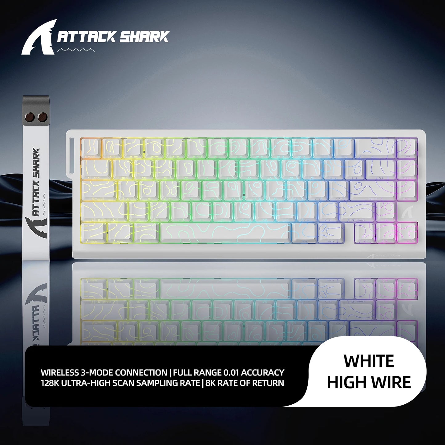 Teclado Gamer Attack Shark X68HE – Switch Magnético com Rapid Trigger e Alta Performance