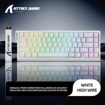 Teclado Gamer Attack Shark X68HE – Switch Magnético com Rapid Trigger e Alta Performance