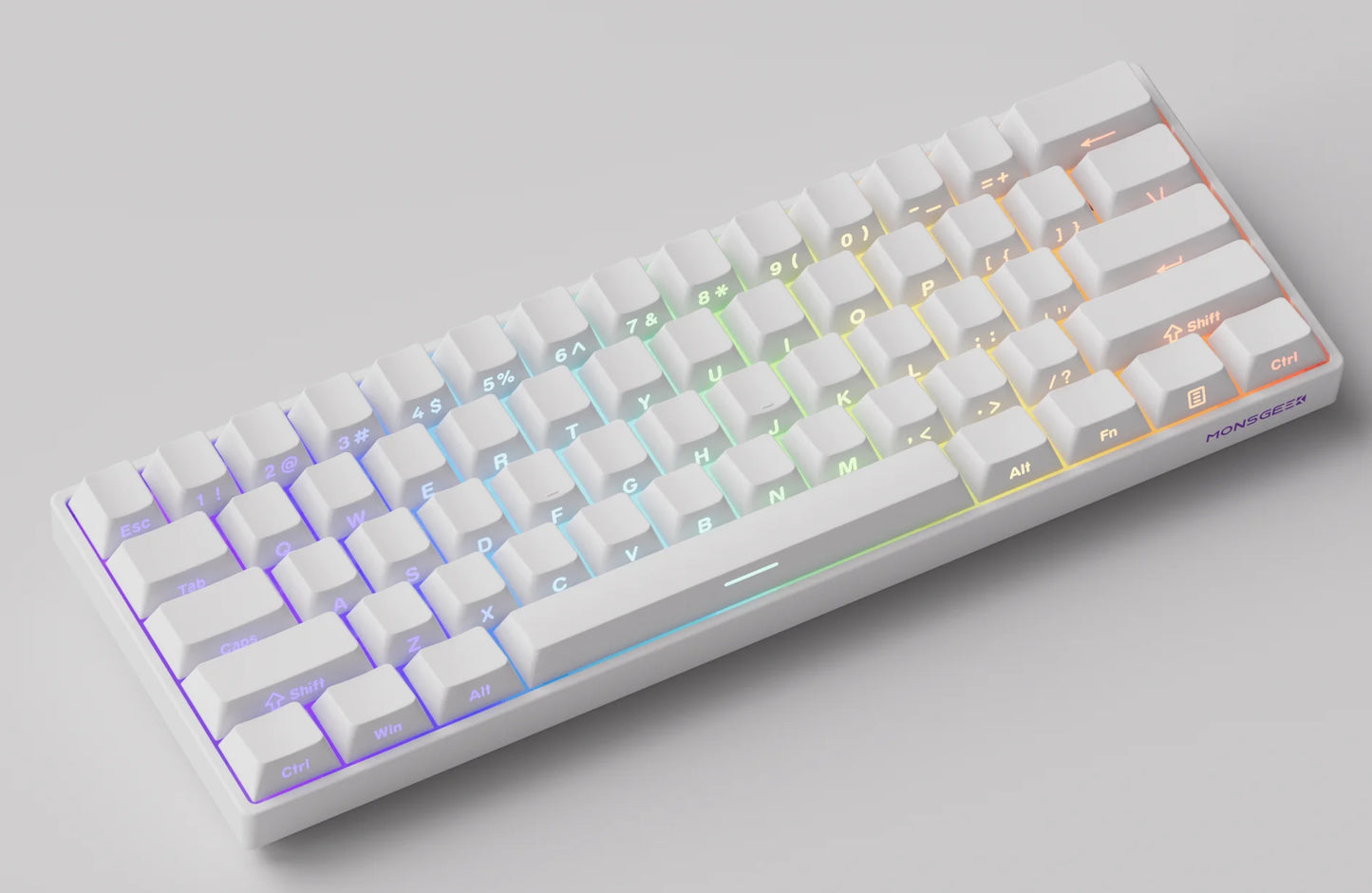 Teclado Mecanico , Akko MonsGeek FUN60 com Switch Magnético, 60%, com Resposta Rápida de 0,01mm, 8K ARGB HE/TMR