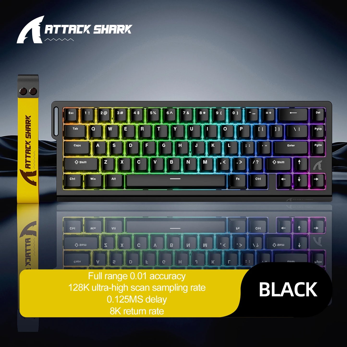 Teclado Gamer Attack Shark X68HE – Switch Magnético com Rapid Trigger e Alta Performance