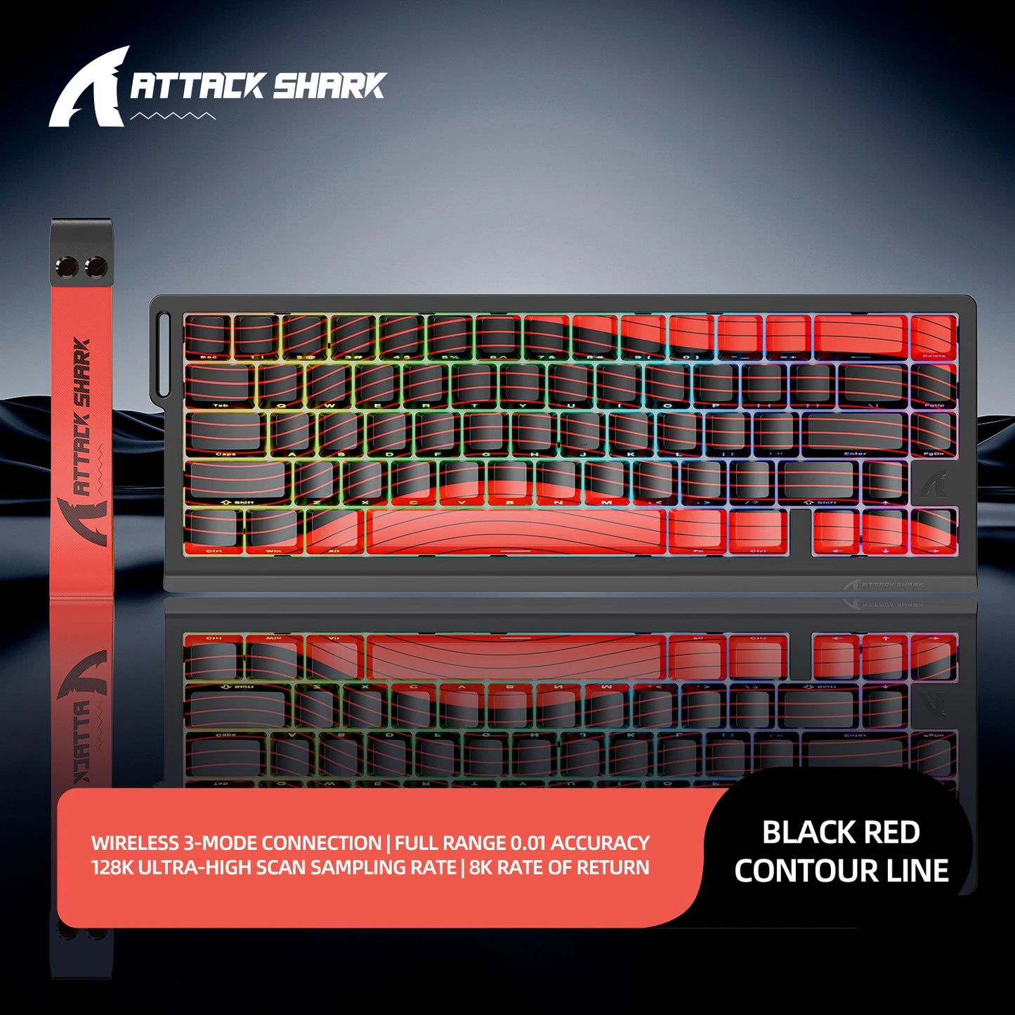 Teclado Gamer Attack Shark X68HE – Switch Magnético com Rapid Trigger e Alta Performance