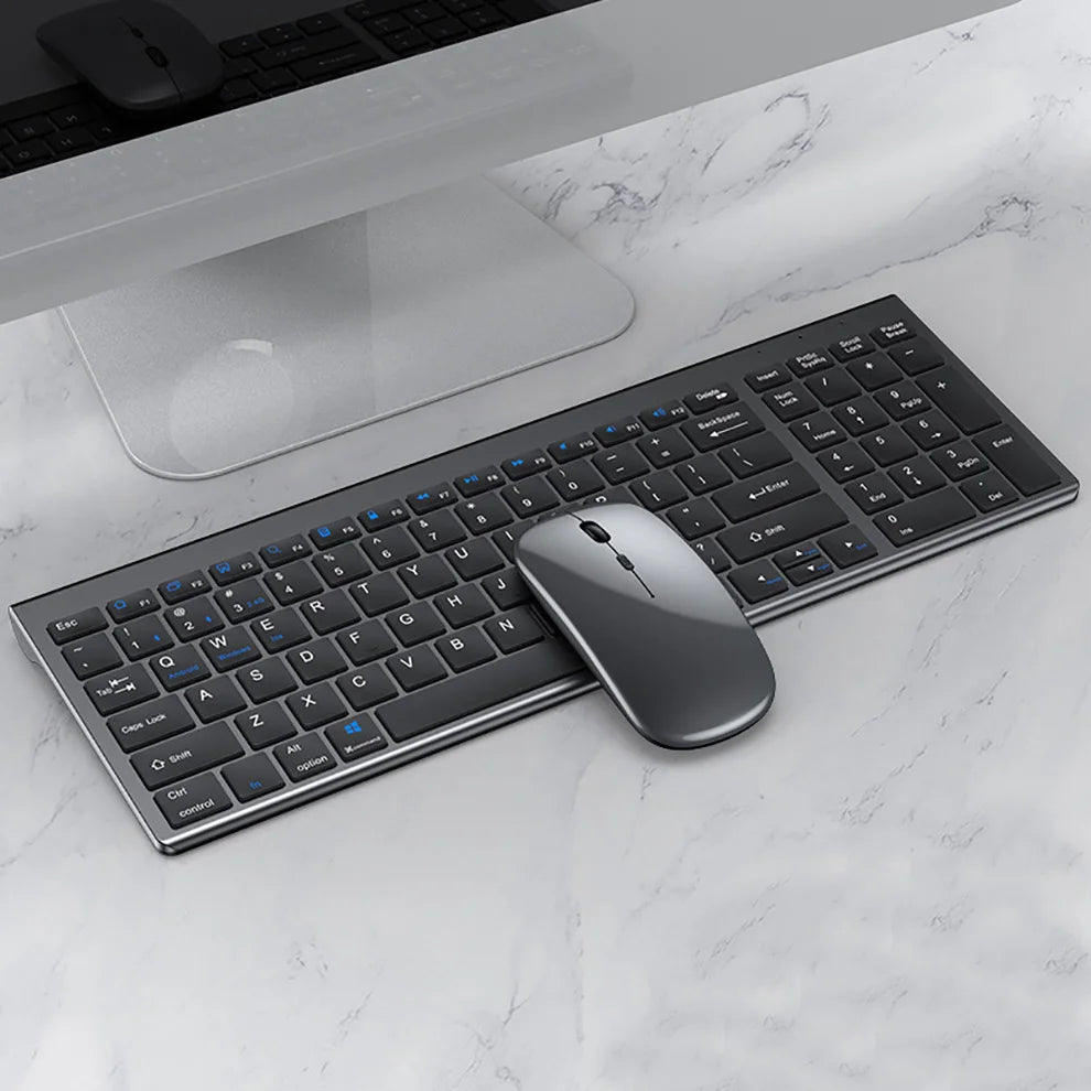 Conjunto de teclado e mouse Bluetooth recarregável