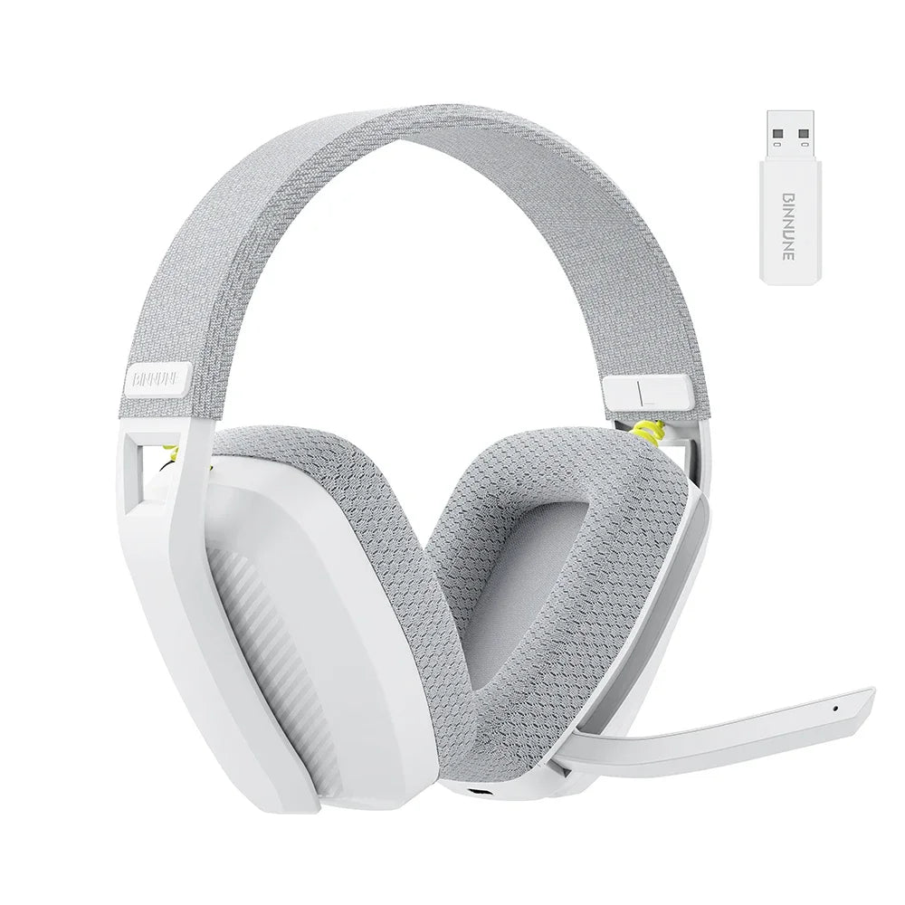 Headset Gamer Bluetooth BINNUNE BW06 com Microfone — PS5, PS4, PC, Mac — Sem Fio 2.4GHz