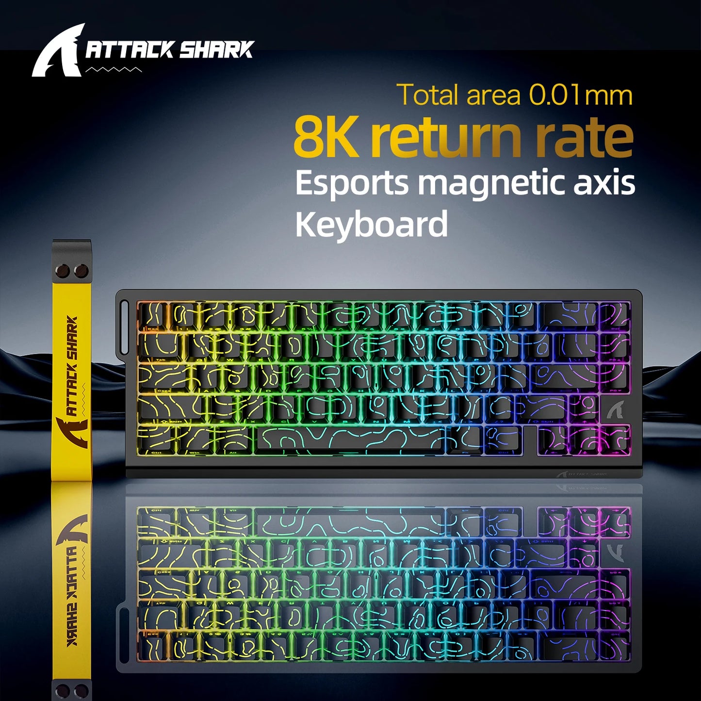 Teclado Gamer Attack Shark X68HE – Switch Magnético com Rapid Trigger e Alta Performance