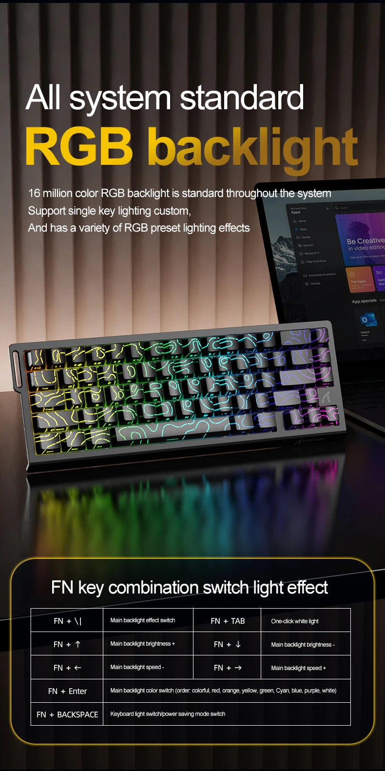 Teclado Gamer Attack Shark X68HE – Switch Magnético com Rapid Trigger e Alta Performance