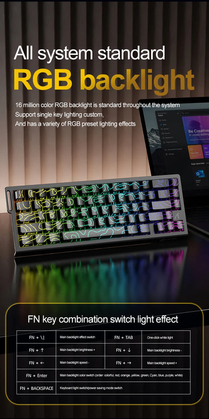 Teclado Gamer Attack Shark X68HE – Switch Magnético com Rapid Trigger e Alta Performance