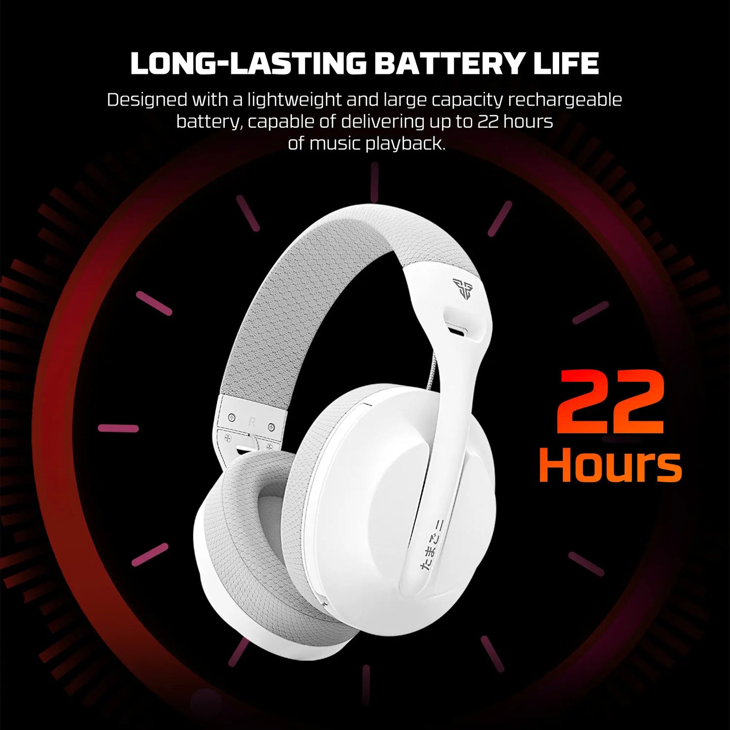 FANTECH TAMAGO II WHG04 Wired and Wireless Headset 40MM Big Driver 22 Hours Usage Time Headphones with Microphone ENC Headset