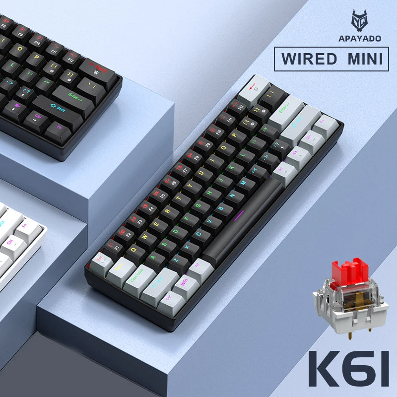 APAYADO K61 Mini Mechanical Keyboard