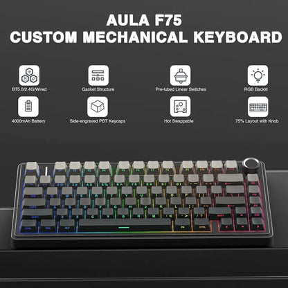 AULA F75, Teclado mecânico 75%