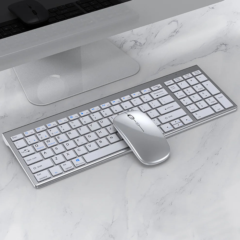 Conjunto de teclado e mouse Bluetooth recarregável