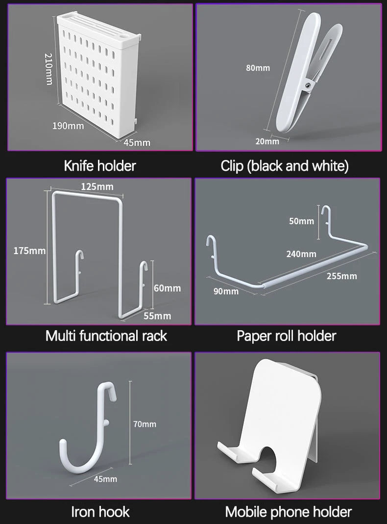 PEGBOARD - Organizador Inteligente de Parede – Sem Furos