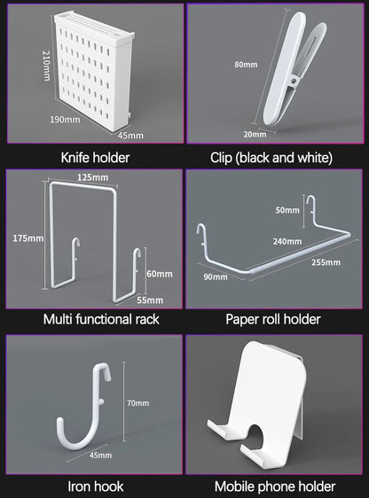 PEGBOARD - Organizador Inteligente de Parede – Sem Furos