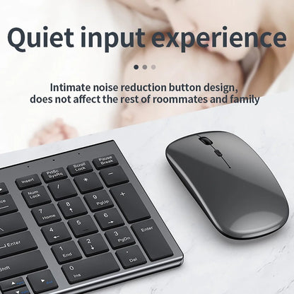 Conjunto de teclado e mouse Bluetooth recarregável