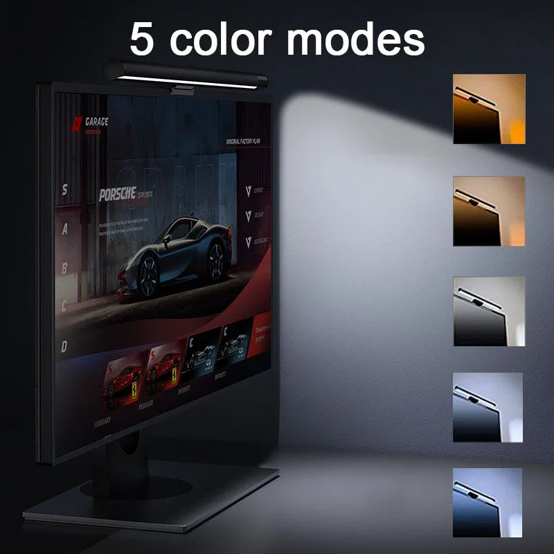 Luminária LED RGB para Monitor 44cm – Iluminação Confortável para Estudo, Trabalho e Games