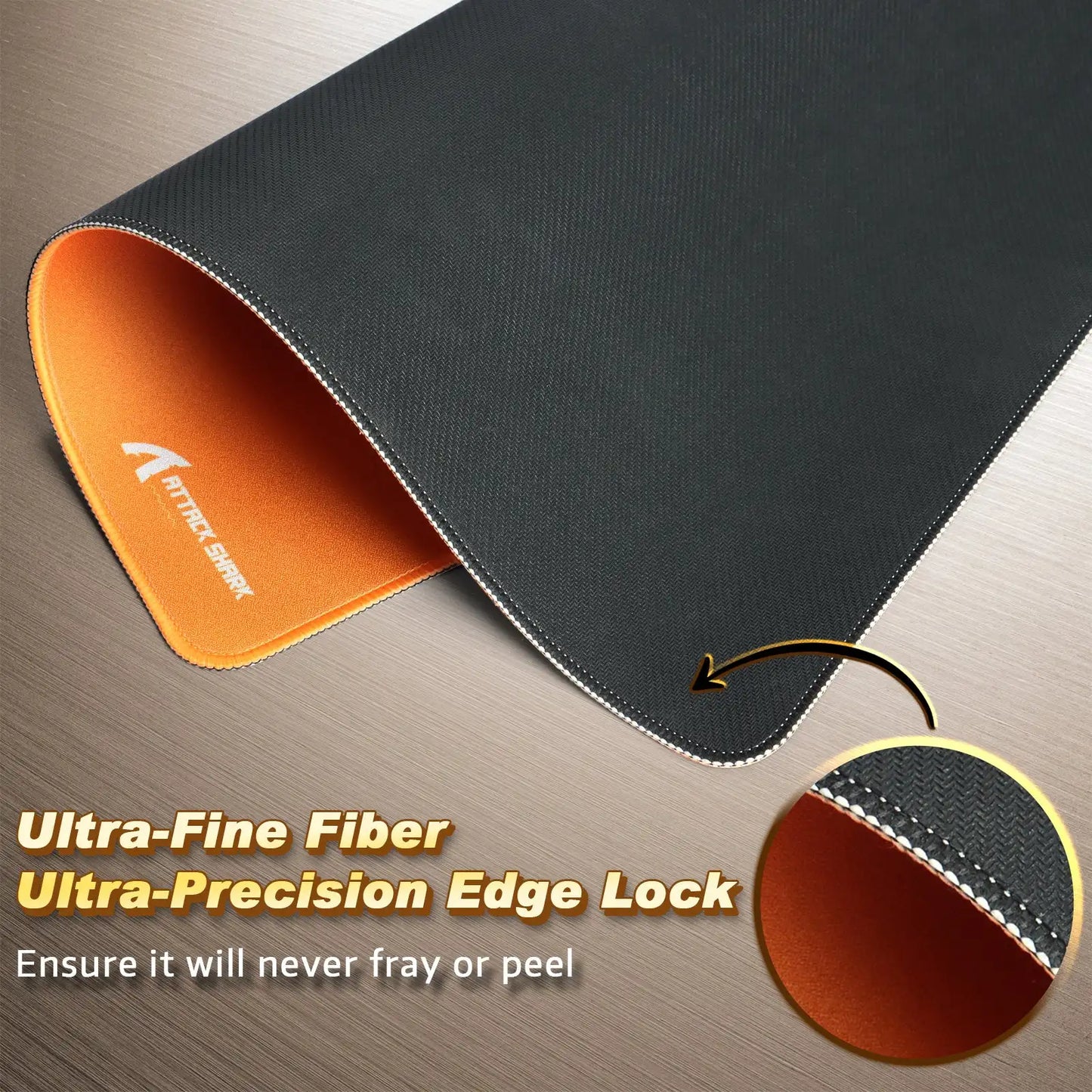 Mousepad Gamer Attack Shark XL – Alta Precisão com Base Antiderrapante e Bordas Reforçadas