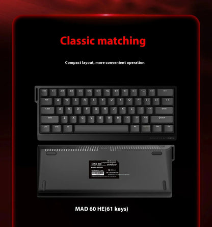 Teclado Gamer MADLIONS MAD 60/68HE – Switch Magnético, 8K Hz, Hot Swap e Ultra Responsivo