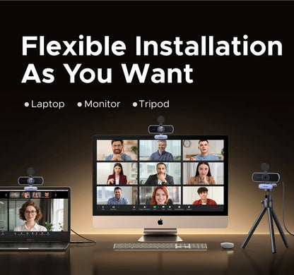 Webcam 4K FHD 1080P de 8MP para PC