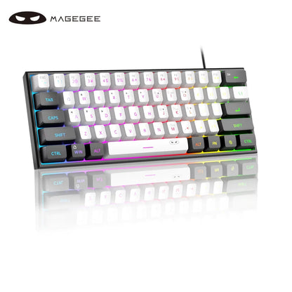 Teclado MageGee 60% RGB – Compacto e Confortável para Trabalho e Setup Gamer