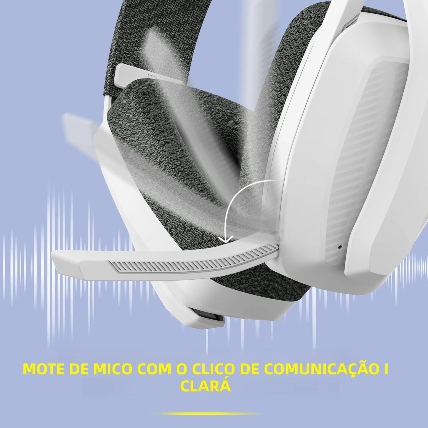 Headset Gamer Bluetooth BINNUNE BW06 com Microfone — PS5, PS4, PC, Mac — Sem Fio 2.4GHz