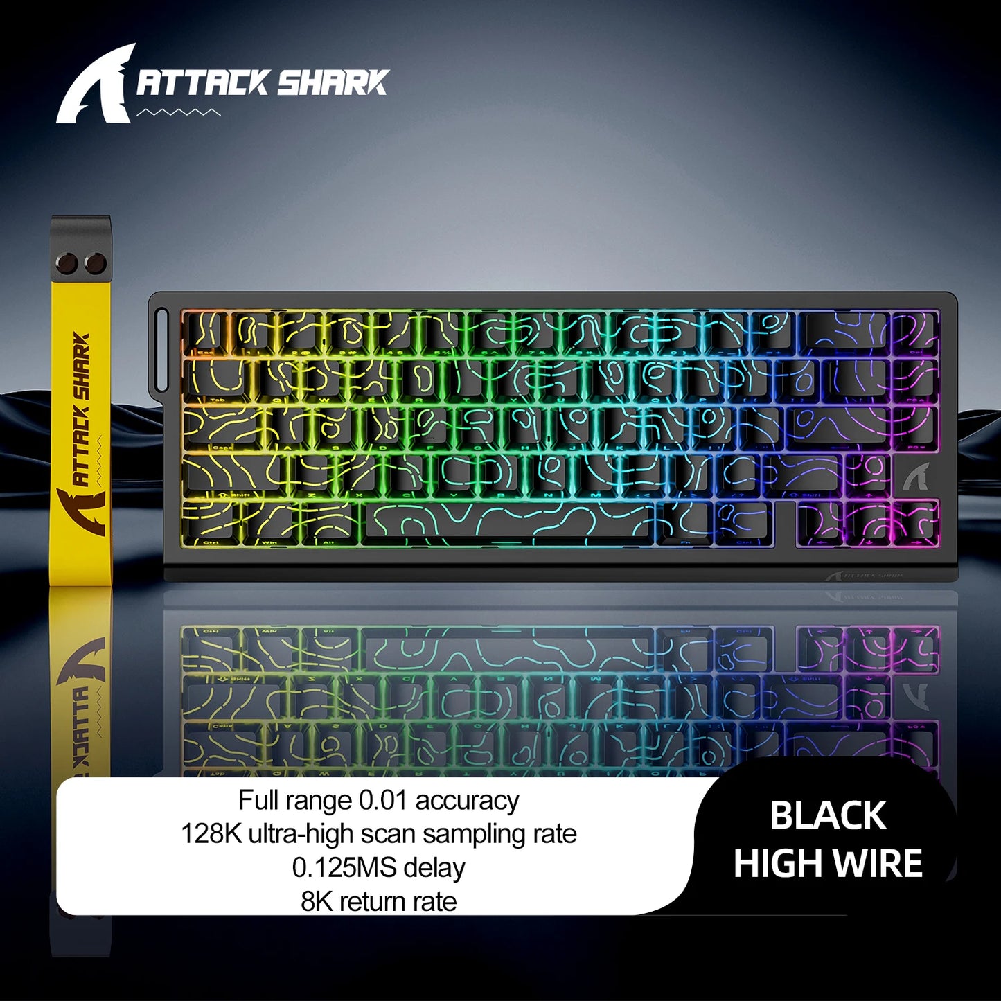 Teclado Gamer Attack Shark X68HE – Switch Magnético com Rapid Trigger e Alta Performance