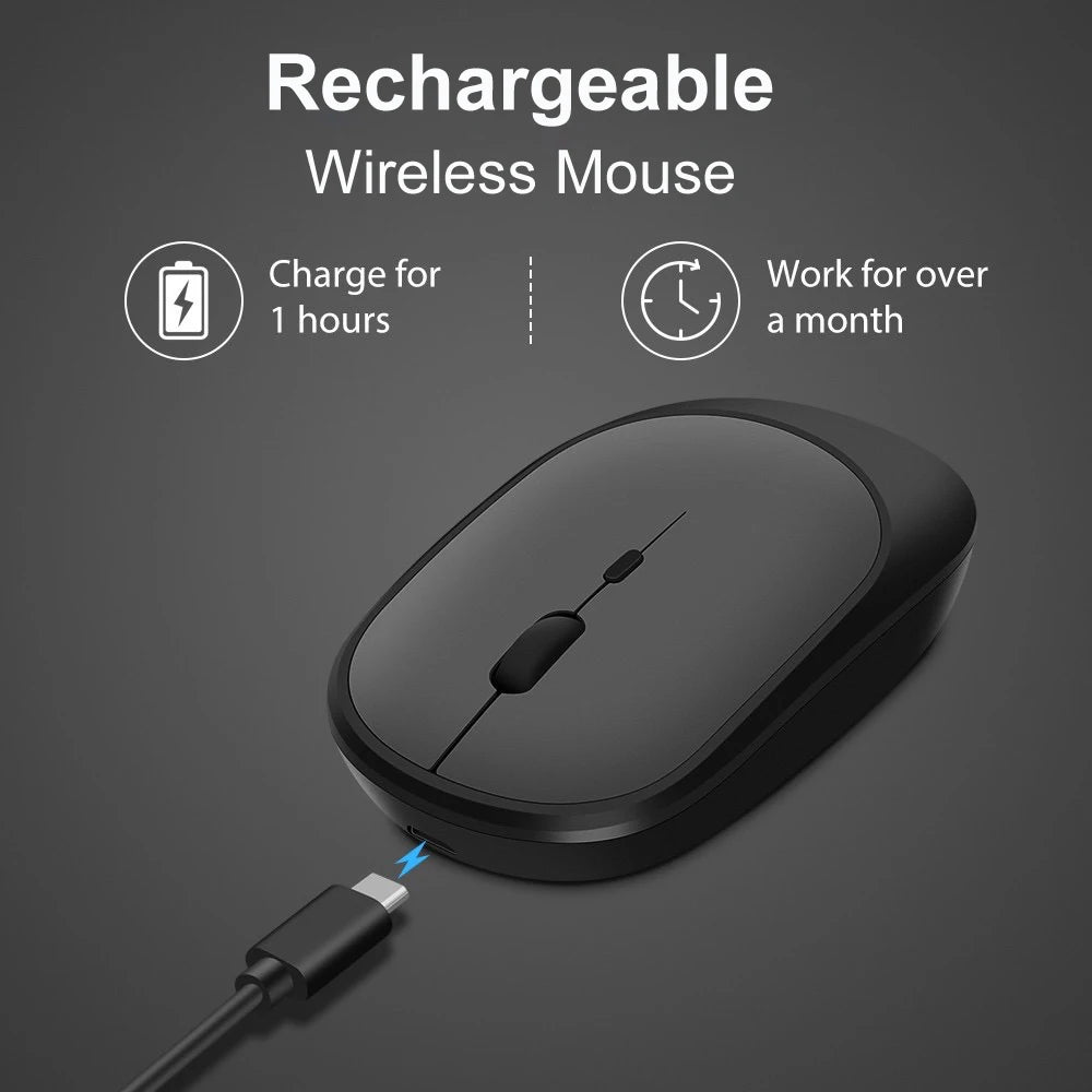 Mouse sem fio, Clean, para laptop, tablet, PC e Macbook.