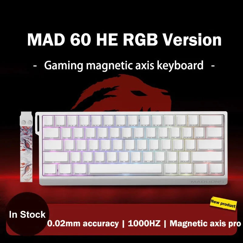 Teclado Gamer MADLIONS MAD 60/68HE – Switch Magnético, 8K Hz, Hot Swap e Ultra Responsivo