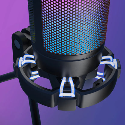 Microfone condensador USB FIFINE para jogos, compatível com PC, PS4, PS5 e MAC