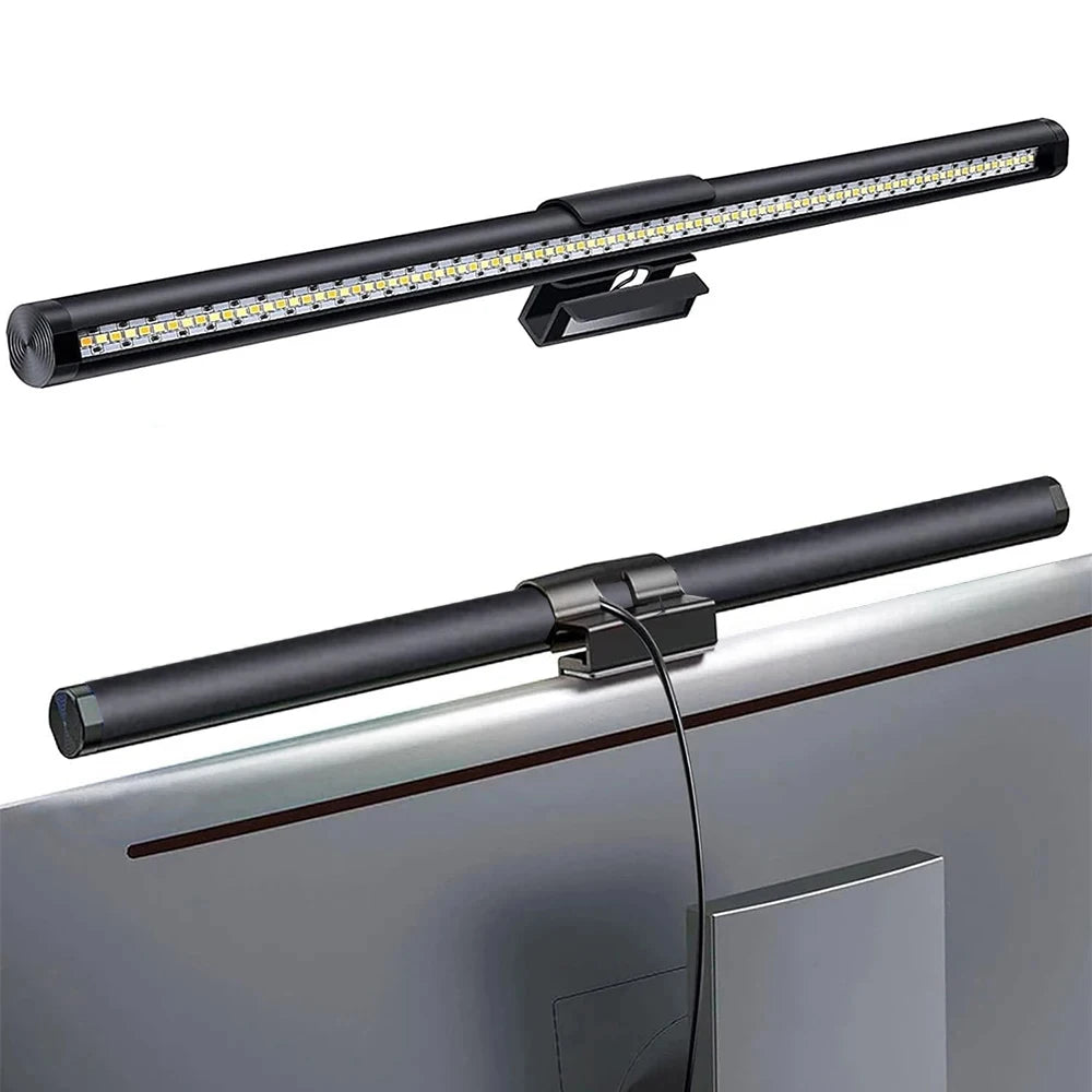 Luminária LED RGB para Monitor 44cm – Iluminação Confortável para Estudo, Trabalho e Games