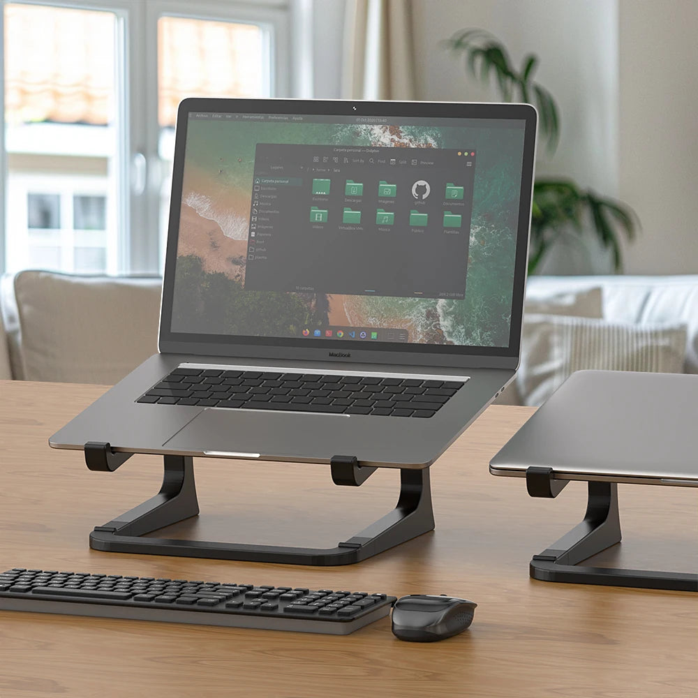 Suporte ergonômico para laptop com suporte para teclado