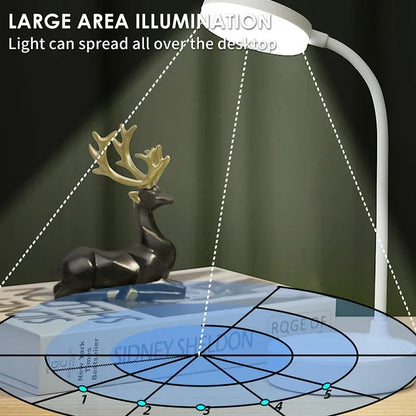 Luminária de mesa LED flexível com regulador de intensidade de 3 níveis