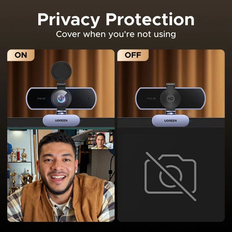 Webcam 4K FHD 1080P de 8MP para PC