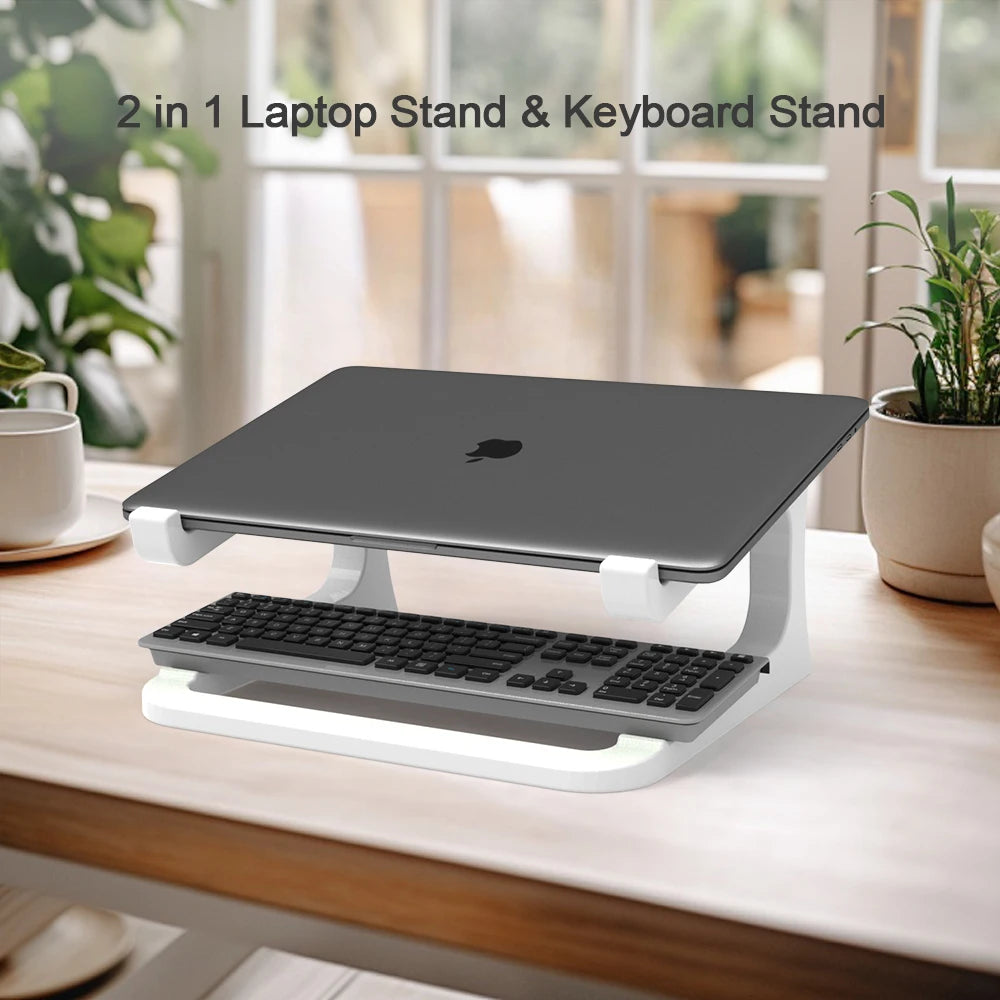 Suporte ergonômico para laptop com suporte para teclado
