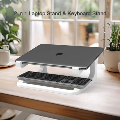 Suporte ergonômico para laptop com suporte para teclado