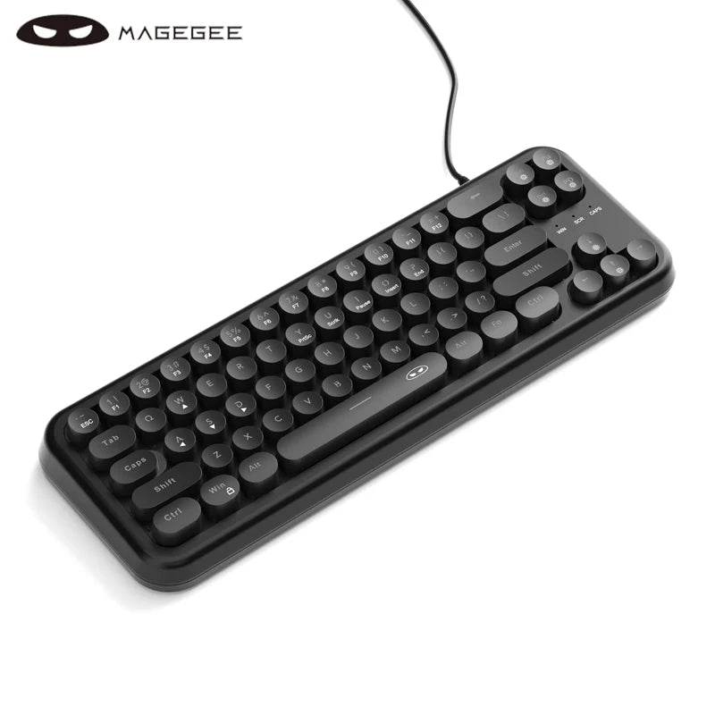 Teclado MageGee 60% RGB – Compacto e Confortável para Trabalho e Setup Gamer
