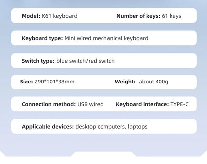 APAYADO K61 Mini Mechanical Keyboard