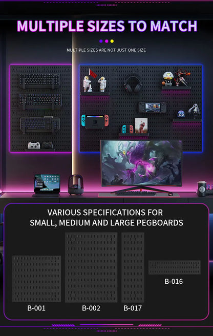 PEGBOARD - Organizador Inteligente de Parede – Sem Furos