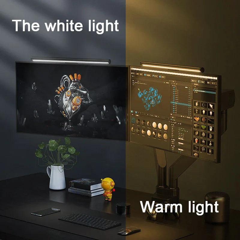 Luminária LED RGB para Monitor 44cm – Iluminação Confortável para Estudo, Trabalho e Games