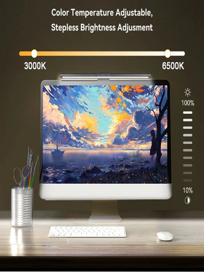 Luminária LED RGB para Monitor 44cm – Iluminação Confortável para Estudo, Trabalho e Games