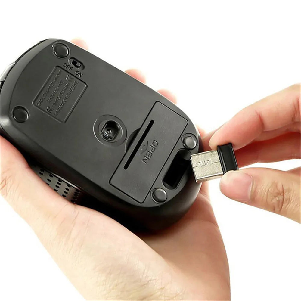 Mouse sem fio 2.4G, silencioso, para Macbook, PC e laptop.