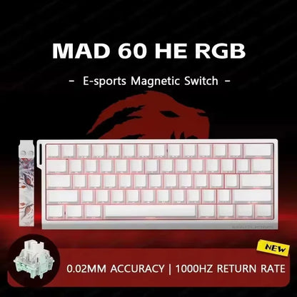 Teclado Gamer MADLIONS MAD 60/68HE – Switch Magnético, 8K Hz, Hot Swap e Ultra Responsivo